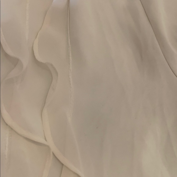 Chico’s Women’s Ruffled Creamy White Button Down Shirt Sz. 0 U.S. Size 4/6 - Picture 12 of 12